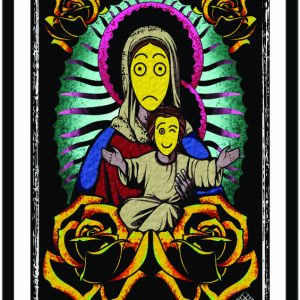 Illustration of a Neo Icon with bright roses.