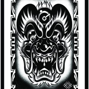 Illustration of a mask.