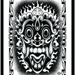 Illustration of a mask.