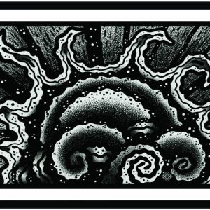 Illustration of a black sun.