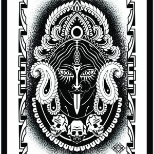 Illustration of a Kali Yuga’s head.