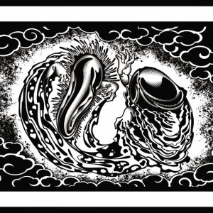 Illustration of a shunga scene.